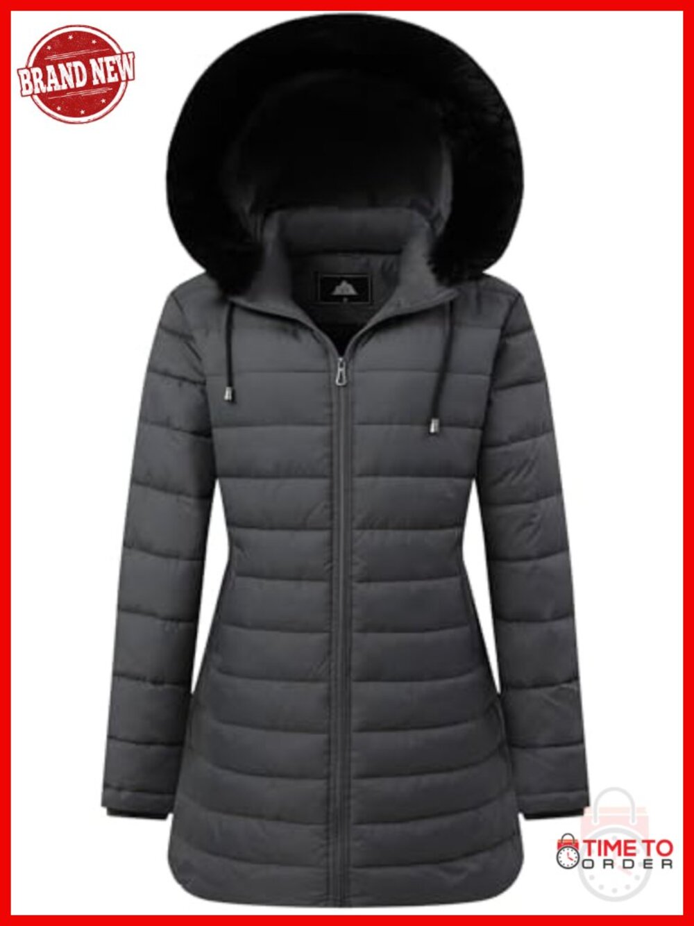 Waterproof Long Hooded Down Jacket Thickened Winter Puffer Warm for Hiking